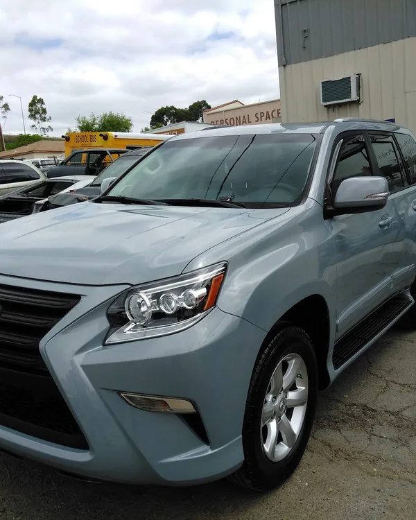 Lexus GX SUV outside the SV Collisions shop, El Cajon